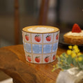 M032 Iwaen Strawberry Patchwork Mug – 8.8oz / 260ml
