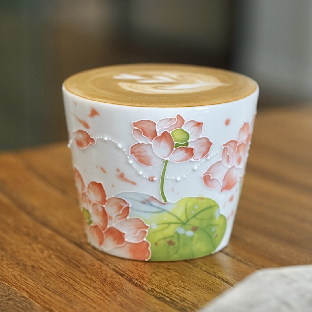 M063 Lotus Pearl Bloom Mug – 8.8oz / 260ml